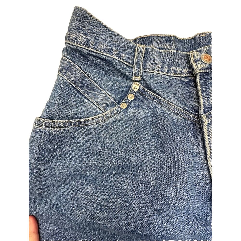 Vintage Rockies Jean Womens 15 16 High Rise Blue Denim Pant Bareback Distressed - Picture 4 of 12